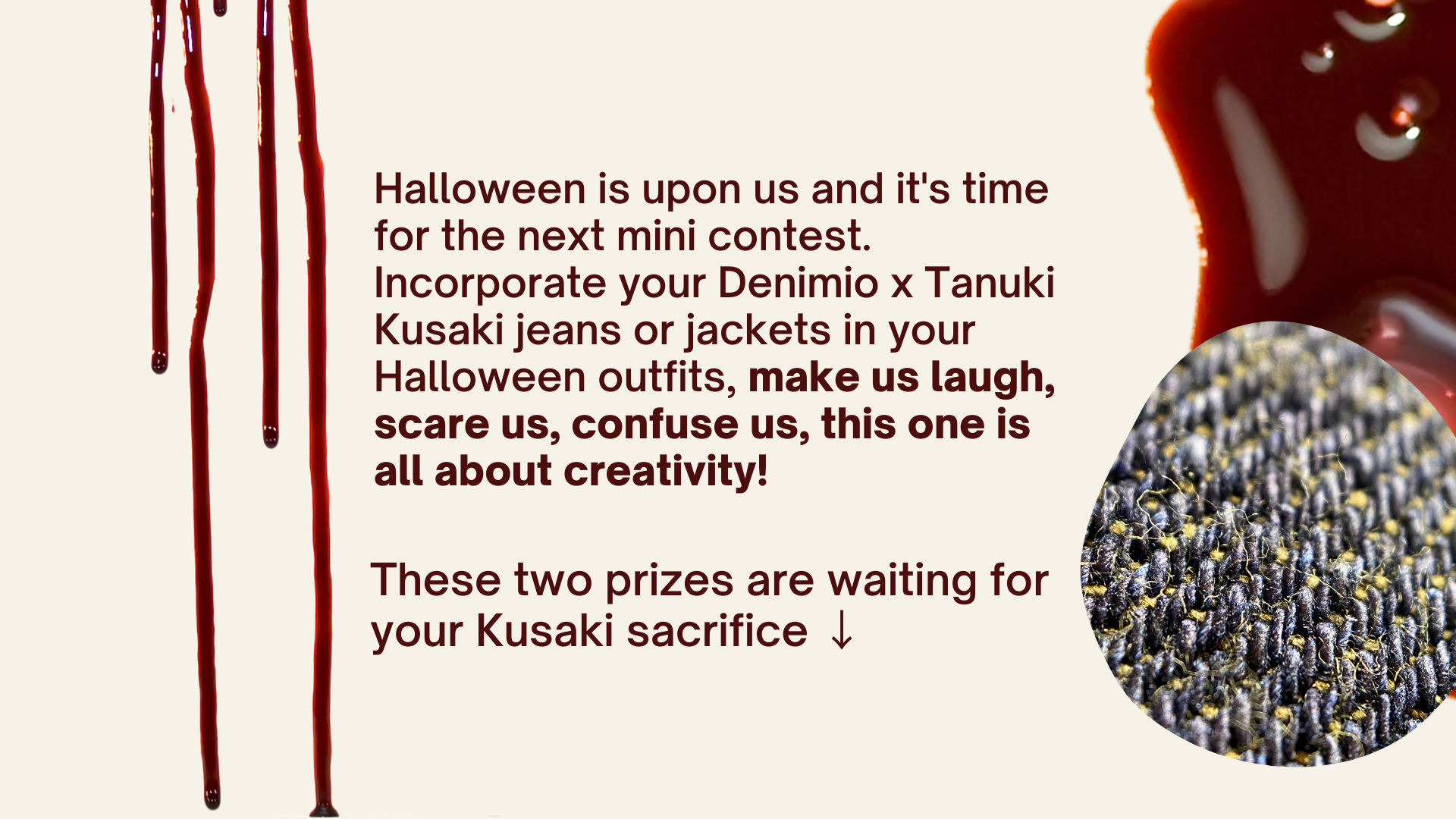 Halloween Tanuki Kusaki Contest | Denimio Premium Japanese Denim